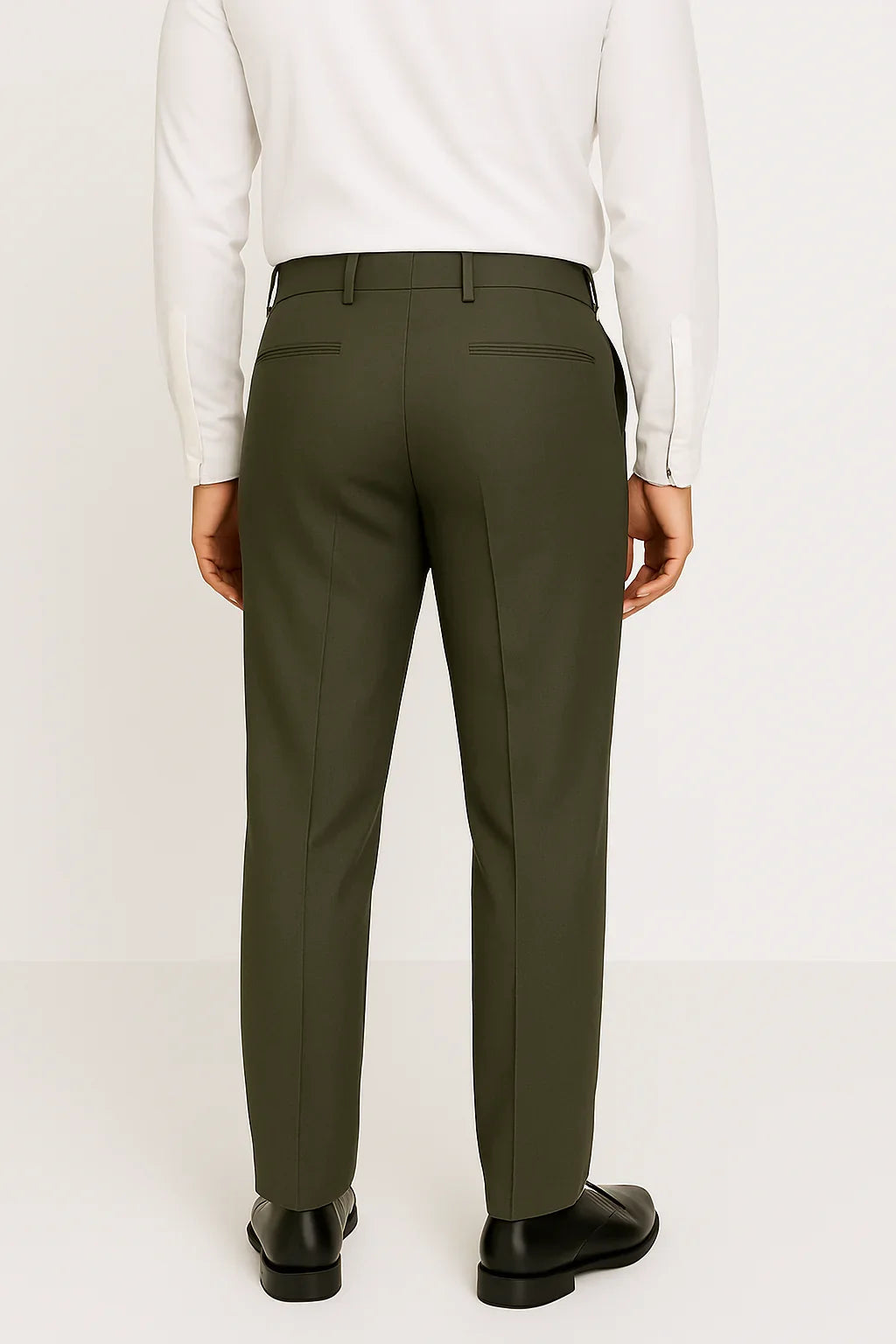 BY IJAZ™ Olive Green - Mens Formal Dress Pant