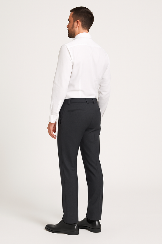 BY IJAZ™ Charcoal Gray - Mens Formal Dress Pant