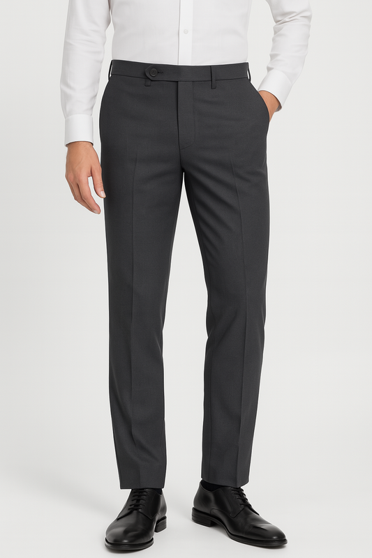 BY IJAZ™ Charcoal Gray - Mens Formal Dress Pant