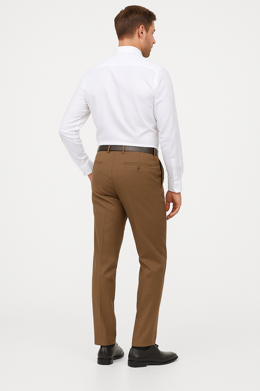 BY IJAZ™ Camel Brown - Mens Formal Dress Pant