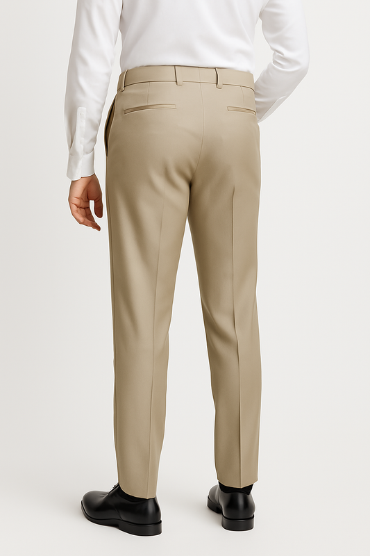 BY IJAZ™ Beige - Mens Formal Dress Pant