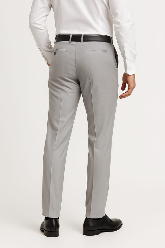 BY IJAZ™ Light Silver - Mens Formal Dress Pant