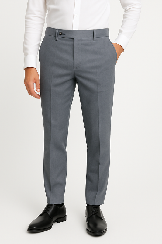 BY IJAZ™ Blue-Gray - Mens Formal Dress Pant
